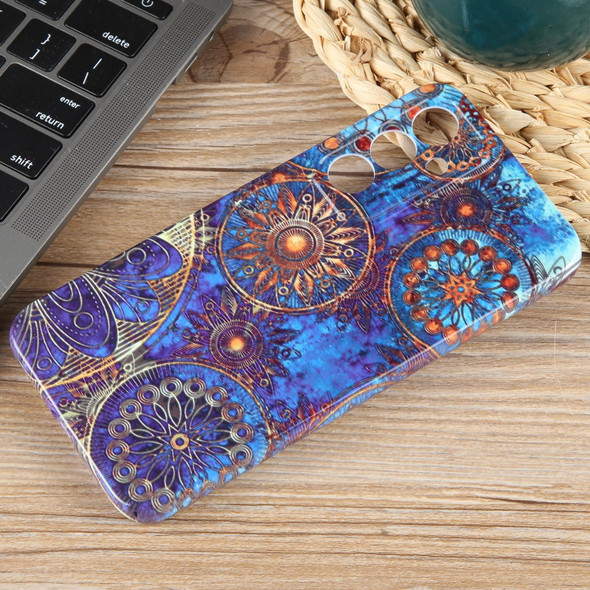 For Samsung Galaxy A73 5G Painted Pattern Precise Hole PC Phone Case(Abstract Flower)