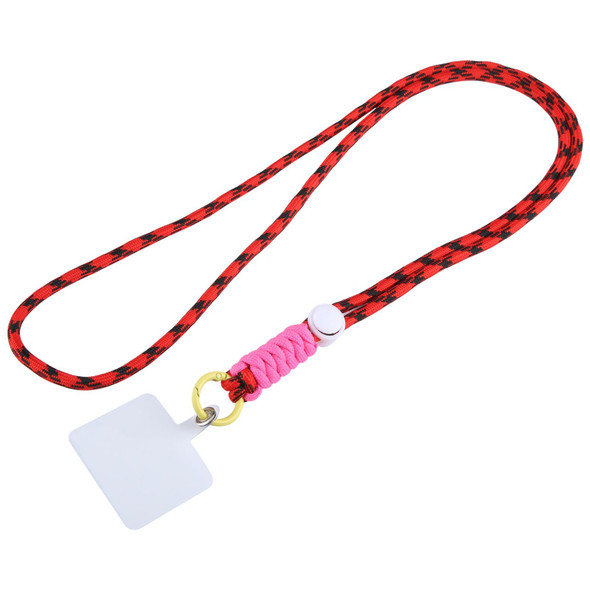 Universal Phone Braided Long Lanyard(Red+Rose Red)