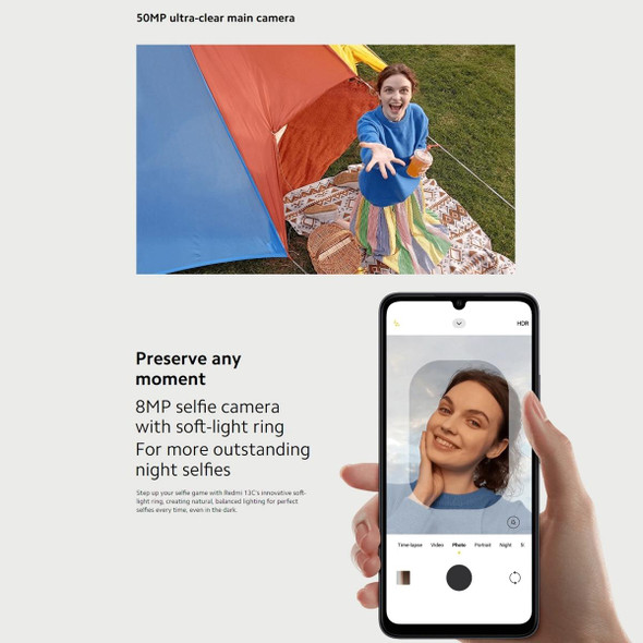 Xiaomi Redmi 13C 5G, 8GB+256GB,  6.74 inch MIUI 14 MediaTek Dimensity 6100+ Octa Core 2.2GHz, NFC, Network: 5G, Not Support Google Play(Starlight Black)