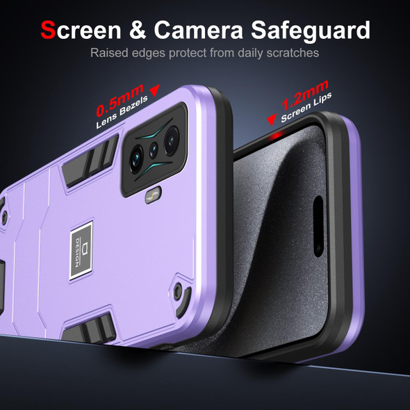 For Xiaomi Redmi K50 Gaming 2 in 1 Shockproof Phone Case(Purple)