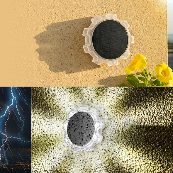 Gear Shape Solar Outdoor Garden Decoration Atmosphere Wall Light(White Light)