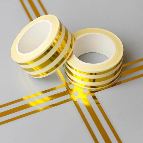 2.5cm x 5m  Golden Tile Gap Tape Waterproof PVC Self Adhesive Sticker(Gold)