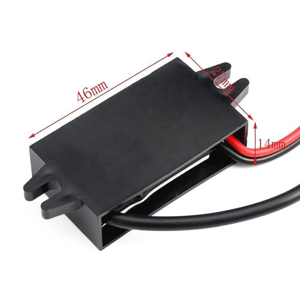 12V to 5V 3A Car Power Converter DC Module Voltage Regulator, Style:USB+Micro USB