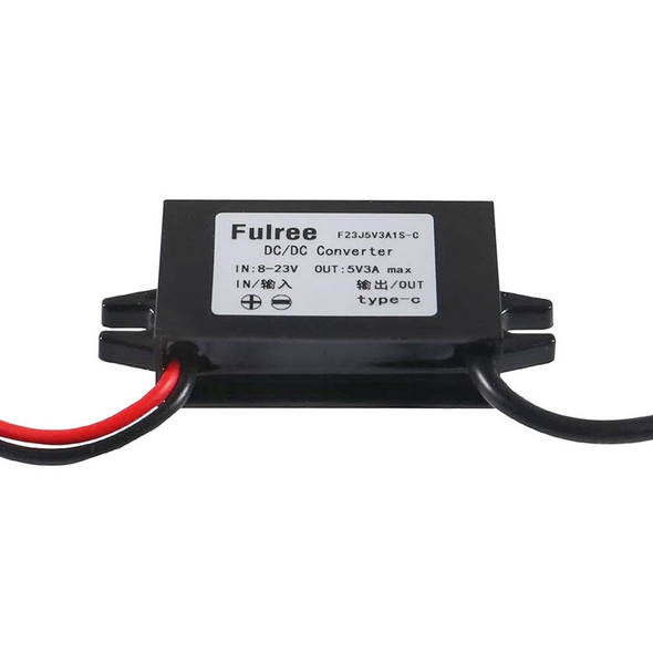 12V to 5V 3A Car Power Converter DC Module Voltage Regulator, Style:USB+Micro USB