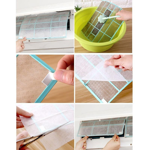 2pcs /Pack Cuttable Air Conditioner Filter Papers Anti-Dust Wind Outlet Filter Net(007b11)