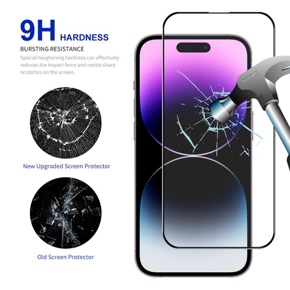 For iPhone 14 Pro ENKAY Easy Install High Alumina Silicon Full Glass Film