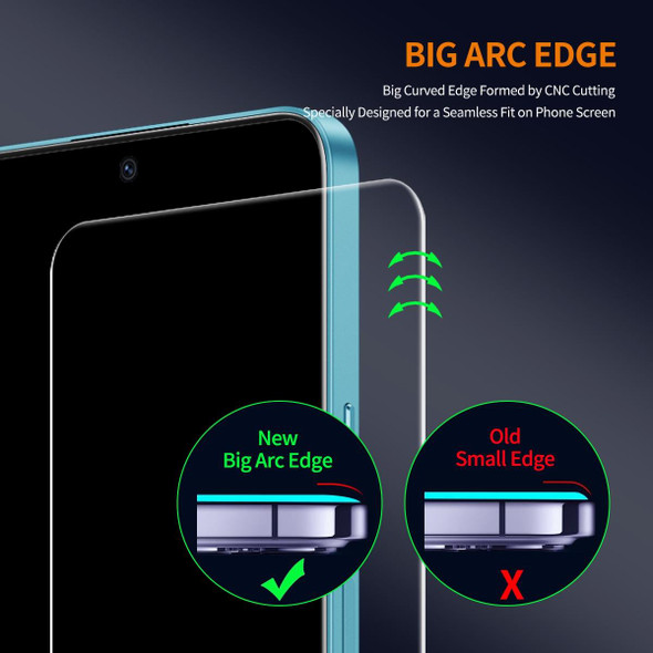 For OPPO A79 2pcs ENKAY 9H Big Arc Edge High Aluminum-silicon Tempered Glass Film