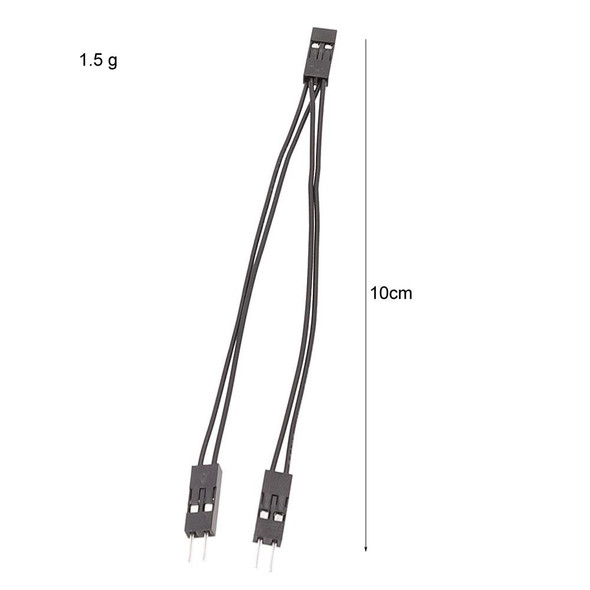 10cm 3pcs DuPont Terminal Wire DuPont 2.54 Connection Cable 2Pin 1 To 2 Wire One Female To Two Males