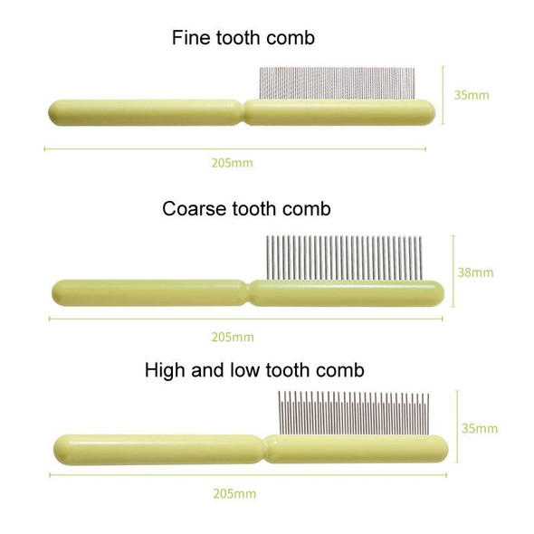 Cats And Dogs Long Hair Knotting Brush Pets Stainless Steel Detangling Comb, Size: Coarse Teeth(Green)