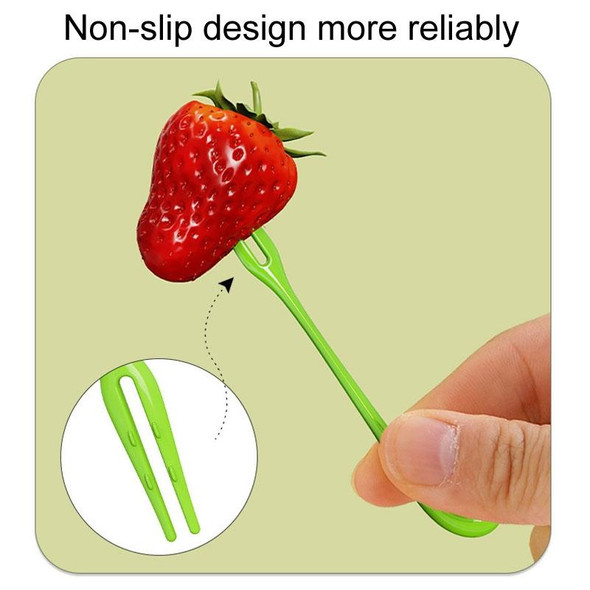 30pcs /Set Radish Shape Disposable Fruit Fork Household Cute Two Tines Dessert Spork(Orange)