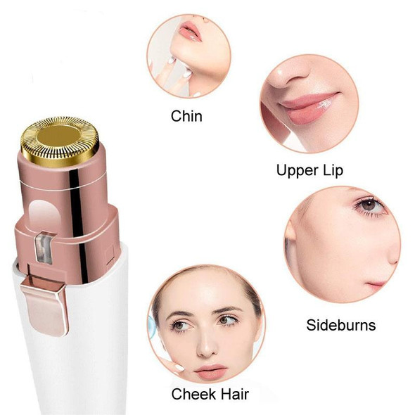 2 In 1 Electrical Eyebrow Trimmer Ladies Shaver Eyebrow Shapers, Model: USB Charging White