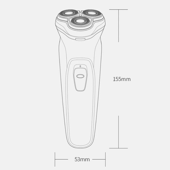 3D Floating Head Electric Shaver Charging Three-blade Wet and Dry Razor(Silver)
