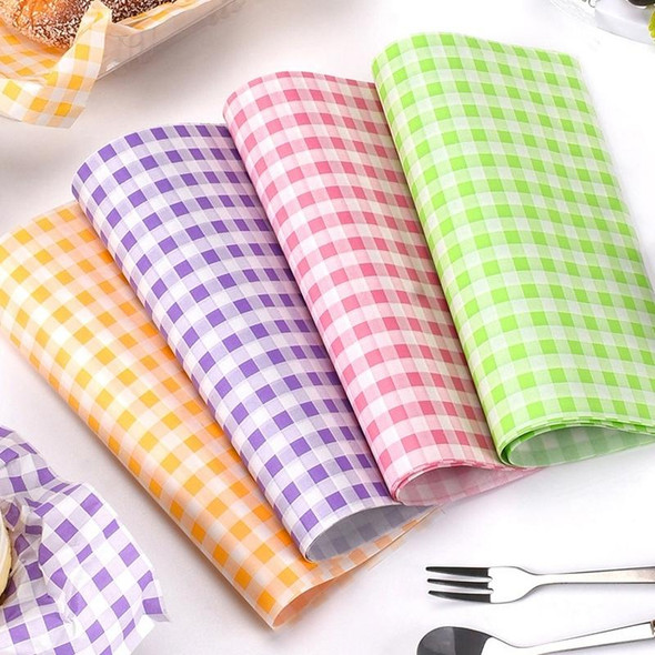 100sheets / Pack Square Baking Greaseproof Paper Burger Sandwich Liner Paper, size: 22x22cm(Pink)