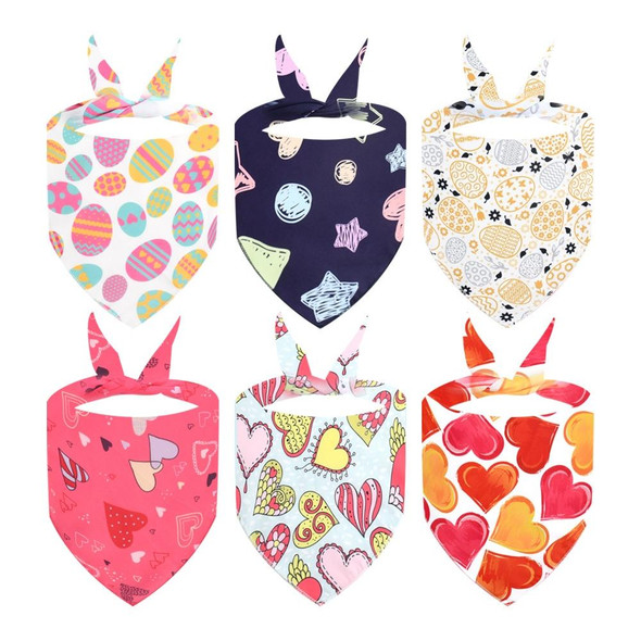 Cute Pet Triangle Towel Bib Cartoon Cats And Dogs Drool Towel Scarf, Style: 02