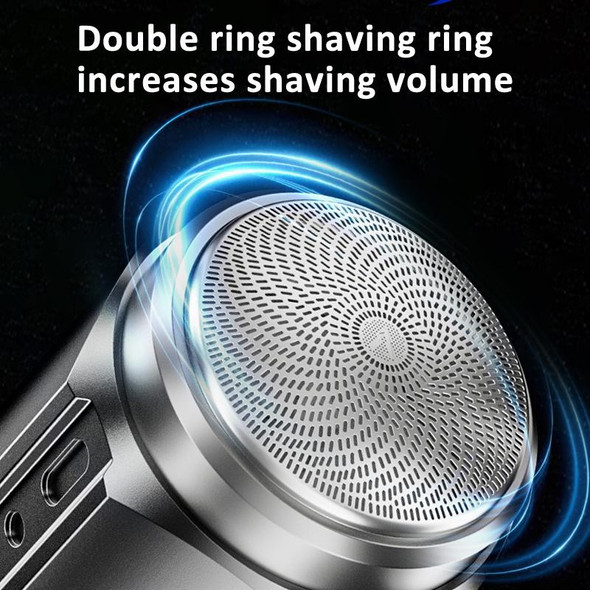 Smart Digital Display Electric Shaver Rechargeable Pocket Razor, Spec: 6 Leaf Knife Head Guncolor