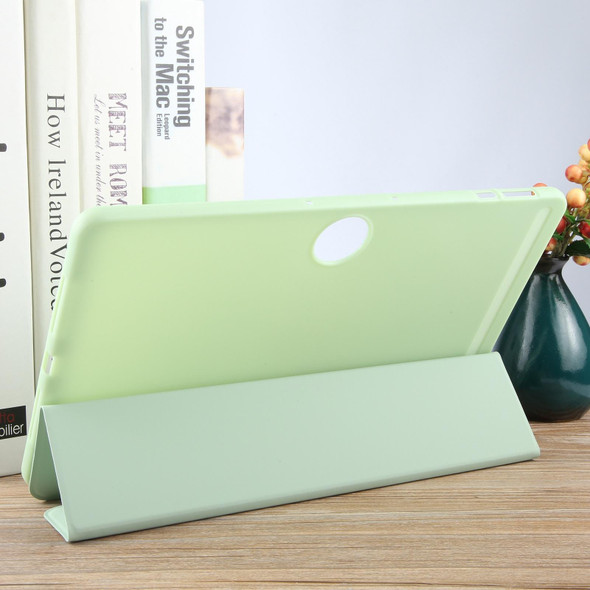 For Honor Pad 9 Tri-fold Silicone Leather Tablet Case(Green)