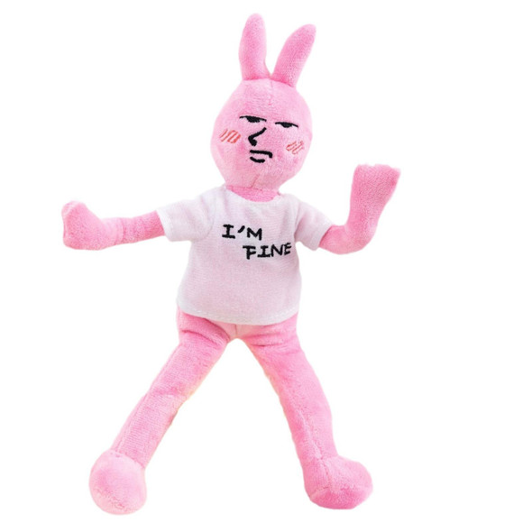 Rabbit Plush Toys Movable Dolls Cute Quirky Dolls(Pink)