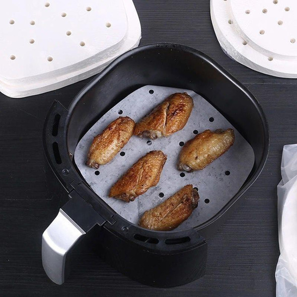 Air Fryer Special Paper Pad Grilled Meat Paper Oil Absorbed Paper, Color Random Delivery, Style: Square Without Hole (25cm)