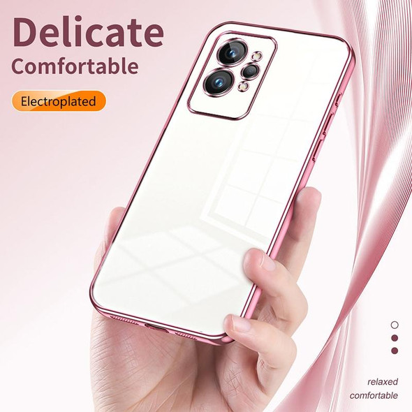 For Realme GT2 Pro Transparent Plating Fine Hole Phone Case(Purple)