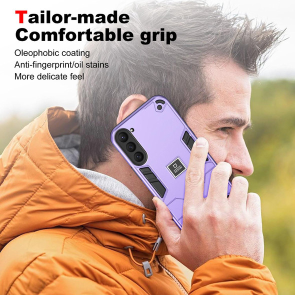 For Samsung Galaxy S23 5G 2 in 1 Shockproof Phone Case(Purple)