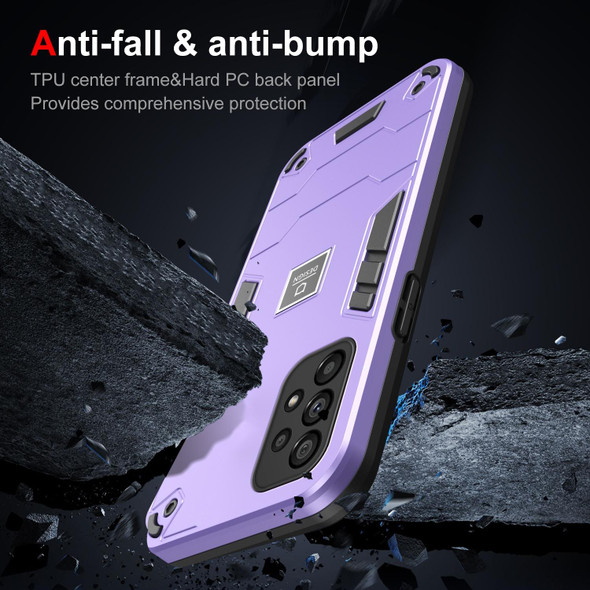 For Samsung Galaxy A53 5G 2 in 1 Shockproof Phone Case(Purple)