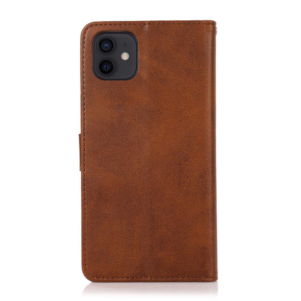 Calf Texture 2 in 1 Detachable Magnetic Back Cover Horizontal Flip Leatherette Case with Holder & Card Slots & Wallet & Photo Frame - iPhone 11(Brown)