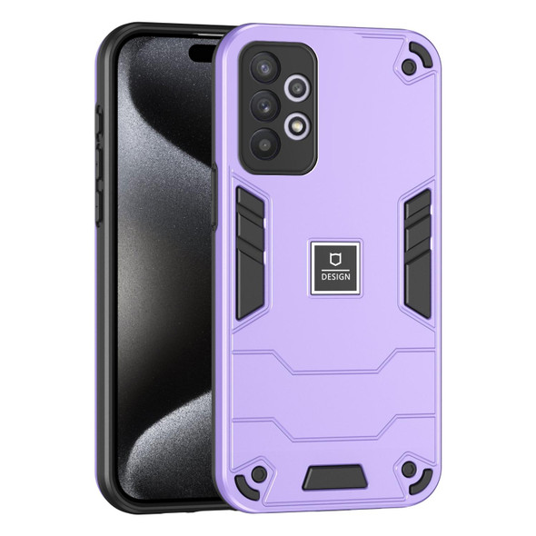 For Samsung Galaxy A32 5G 2 in 1 Shockproof Phone Case(Purple)