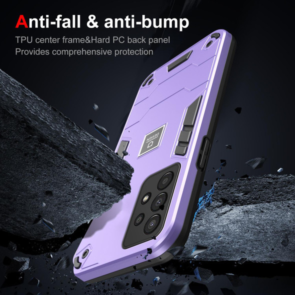 For Samsung Galaxy A13 2 in 1 Shockproof Phone Case(Purple)