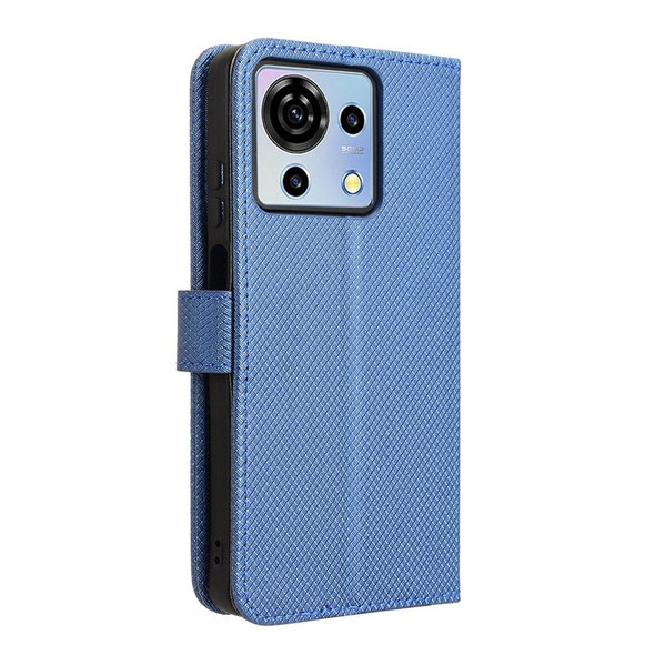 For ZTE Blade V50 Vita 4G Diamond Texture Leather Phone Case(Blue)