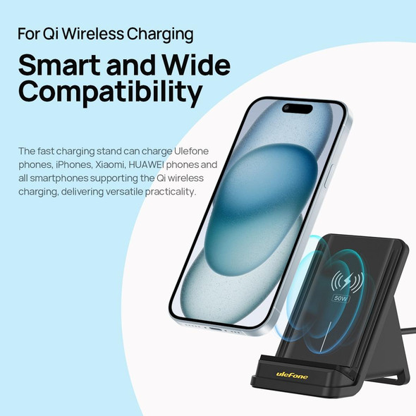 Ulefone WCS01 50W Air-cooled Wireless Charger Stand(Black)