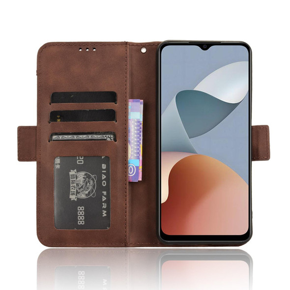 For ZTE Blade A54 Skin Feel Calf Texture Card Slots Leather Phone Case(Brown)