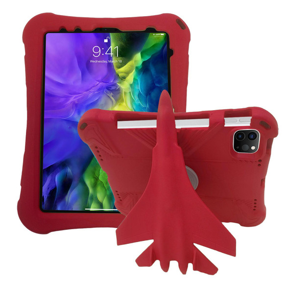 For iPad Pro 11 2018/2020/2021/2022 360 Rotation Aircraft Holder EVA Shockproof Tablet Case(Red)