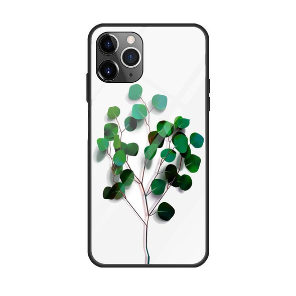 iPhone 11 Pro Max Colorful Painted Glass Case(Sapling)