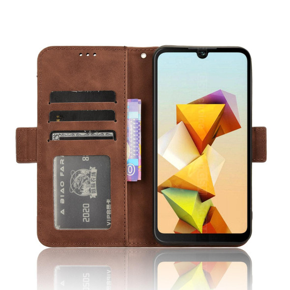 For ZTE Blade A33s Skin Feel Calf Texture Card Slots Leather Phone Case(Brown)