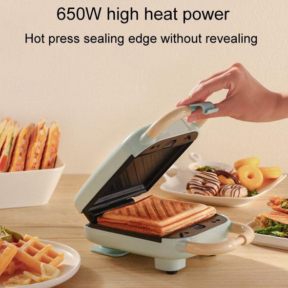 4 In 1 YIDPU Multifunctional Family Breakfast Maker Light Diet Sandwich Waffle Baker, CN Plug(Green)