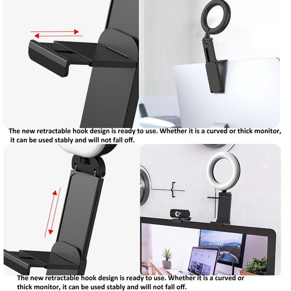 Desktop Ring Fill Light Video Conferencing Computer Fill Lamp With Multi-Function Bracket 3000-6500K