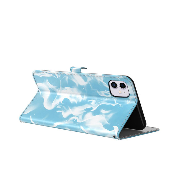 Cloud Fog Pattern Horizontal Flip Leatherette Case with Holder & Card Slot & Wallet - iPhone 11(Sky Blue)