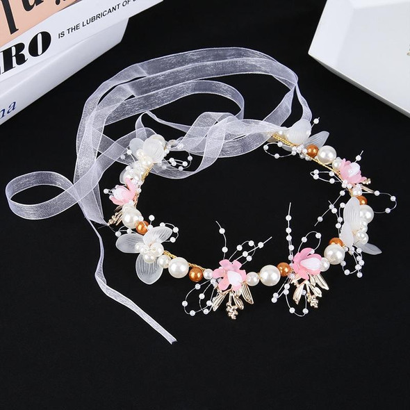 Forest Flower Wreath Hair Bands Birthday Girl Performance Accessories(Pink)