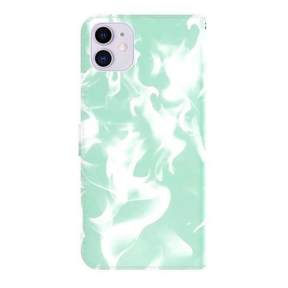 Cloud Fog Pattern Horizontal Flip Leatherette Case with Holder & Card Slot & Wallet - iPhone 11(Mint Green)