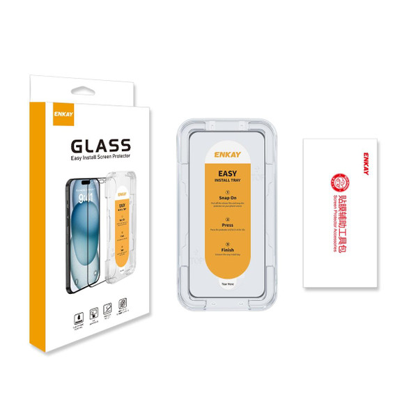 For Samsung Galaxy A14 4G / 5G ENKAY Easy Install High Alumina Silicon Full Glass Film