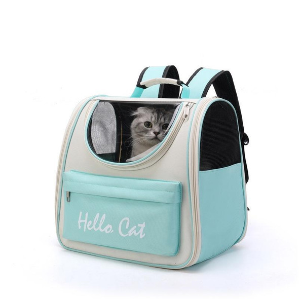 Breathable Cat Backpack Foldable Outdoor Portable Pet Bag(Model 2 Green)