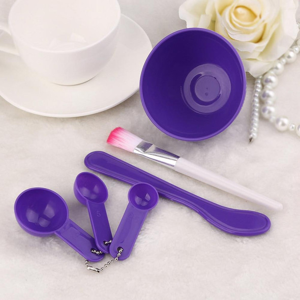 10 Sets 4 in 1 DIY Facial Mask Mixing Bowl Brush Spoon Stick Brush Face Care Set Women Facial Beauty Professional Kits Tools(Blue)