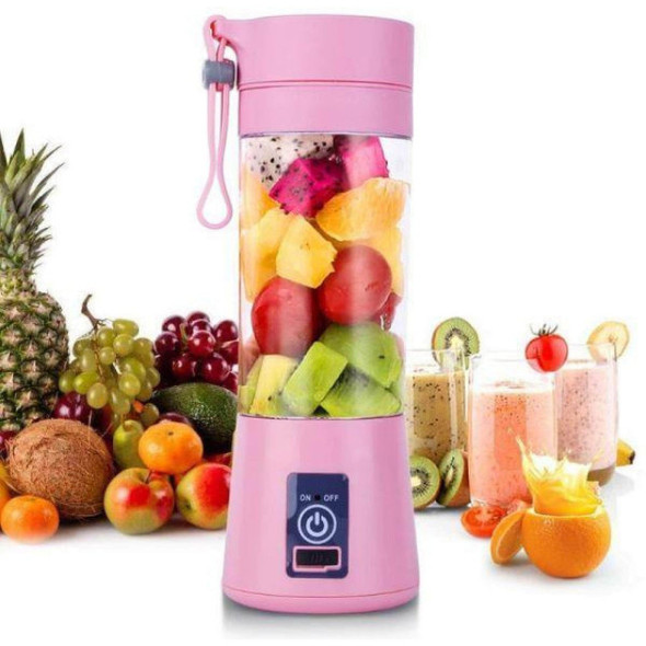 Portable USB Juicer Blender 380ml Pink