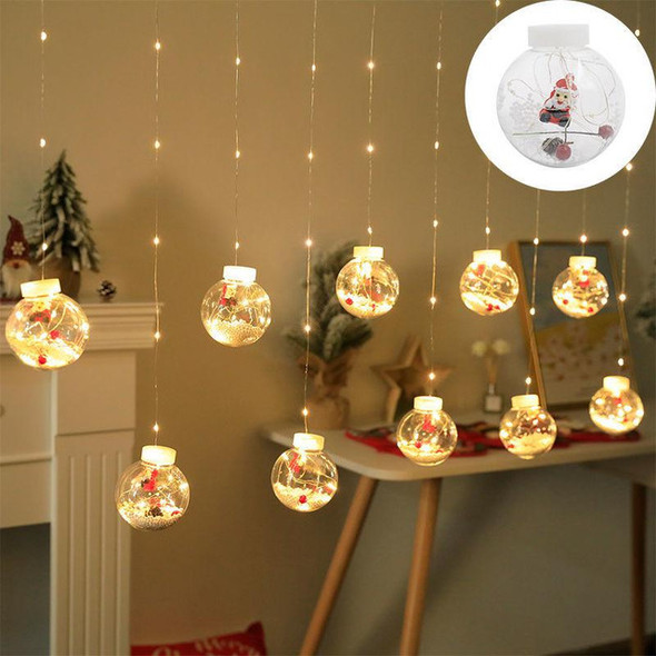 10 Bulb Christmas Character Snow Globe String Lights