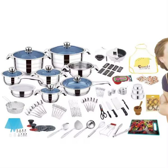 120 Piece Stainless Steel Cookware Set