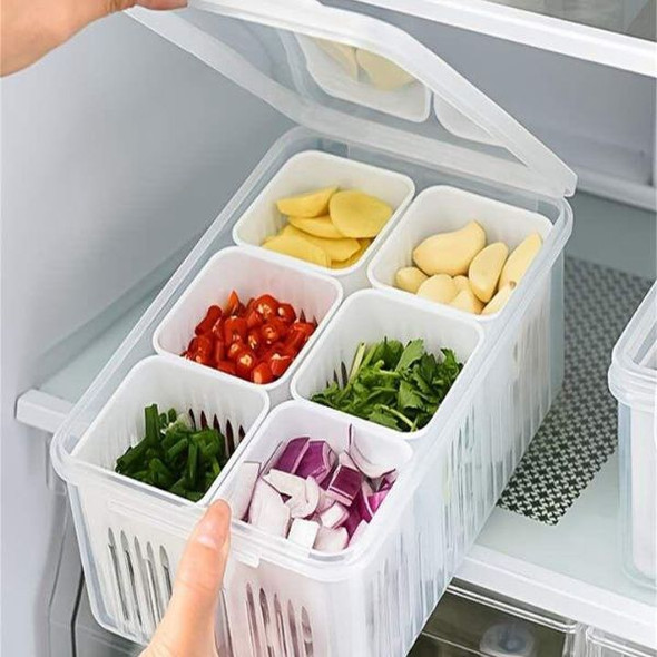 Transparent Crisper Box - Keep Food Fresh, Leak-Proof & Durable