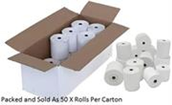 Postron Premium Thermal 80mm X 83mm Paper Roll – Colour White , 50 Rolls Per Box, Premium 55gsm Grammage , Paper length 59 Metres , For Use With Receipt Printers, Cash Registers, Point of Sale Systems, , No Warranty