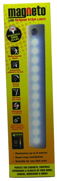 Tevo Magneto LED Sensor Strip Light - 4 colours, magnetic strip, motion sensor, Retail Box , 1 year warranty