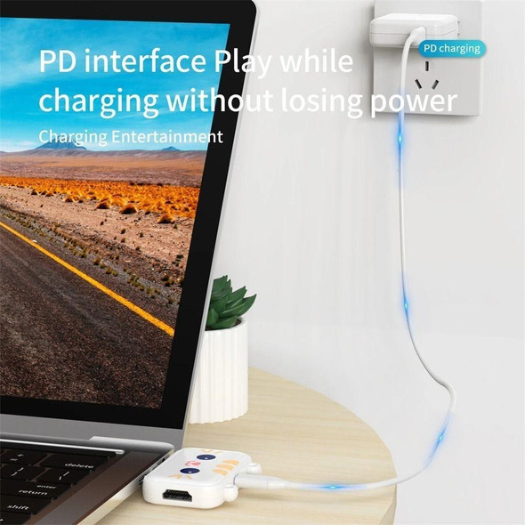 3 In 1 Type-C Docking Station USB Hub For iPad / Phone Docking Station, Port: 3C USB3.0+USB2.0 x 2 White