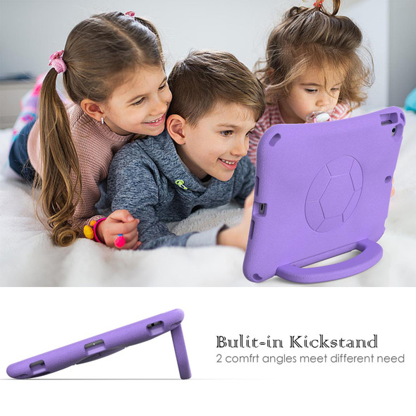 For iPad Air 3 10.5 2019 / Pro 10.5 Handle Football Shaped EVA Shockproof Tablet Case(Light Purple)